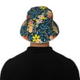 thumbnail image 5 of Cauagu Blue Floral for Unisex Bucket Hat,Outdoor Summer Beach Fishing Sun Hat Hot Summer Reflective Bucket Hat Fun Outdoor Vacation Hat for Men and Women, 5 of 6