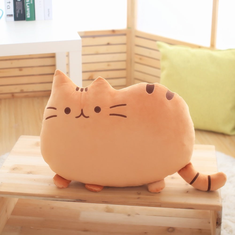 Qiyun 40 x 30cm Kawaii Biscuit Cat Plush Doll Toys Cute Happy Cat