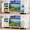 thumbnail image 2 of DreamCurship 55-75 Gallon Fish Tank Stand with LED Lights, 52" Aquarium Stand with Power Outlets, Heavy Duty Tank Stand for 2 Fish Tank, White, 2 of 6