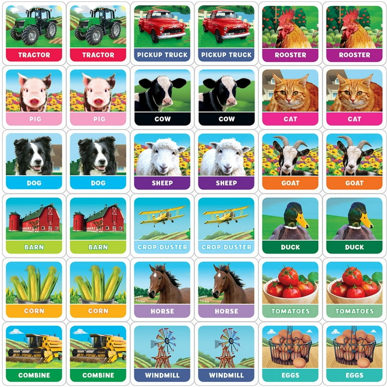 MasterPieces Old MacDonald's Farm Matching Game for Kids, Families