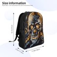 thumbnail image 4 of Adobk Fiery Skull Trio Print Water-Resistant Backpack for Work Travel College Durable Laptop Compartment Adjustable Straps, 4 of 8