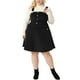 thumbnail image 2 of Vestido corto de tirantes de pana de talla grande para mujer Agnes Orinda con bolsillo 4X negro, 2 of 6