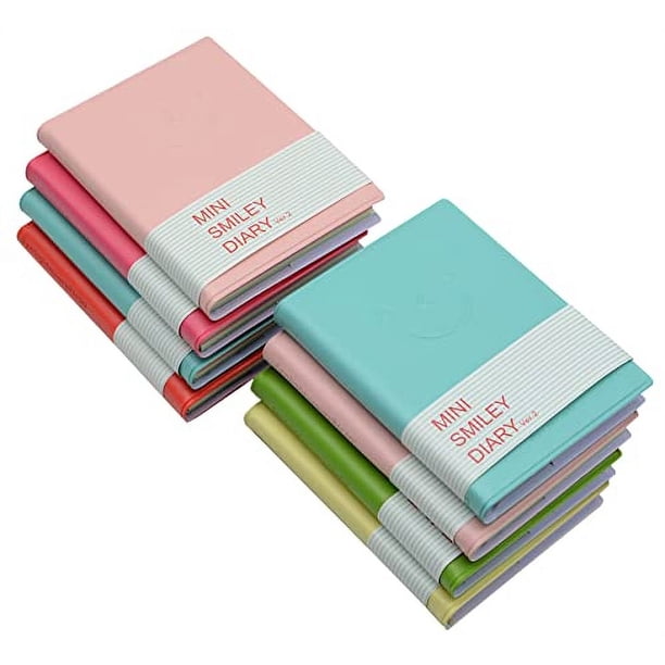 Título del producto: Cuaderno 8 uds 3x4 96hj (192pág) con funda cuero PU - Suministros escolares/oficina - Color aleatorio