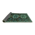 thumbnail image 2 of Ahgly Company Indoor Square Persian Turquoise Blue Traditional Area Rugs, 3' Square, 2 of 4