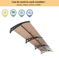 thumbnail image 3 of Zimtown 39.37" x 118.11"  Door Window Outdoor Awning Brown Board & Black Holder, 3 of 5