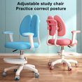 thumbnail image 4 of Upgraded Kids Adjustable Study Chair with 360° Wheels, Height & Depth Adjustable for Children's Desk, Home Office, School & Library Use (Blue/Pink), 4 of 7