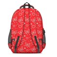 thumbnail image 3 of Red Butterfly Heart Flower Pattern Cute School Backpack Bag with Padded Back and Adjustable Shoulder Straps 16.9 X 12.6 X 5.9 Inches, 3 of 5