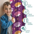 thumbnail image 3 of Blackout Kids Curtains,Hedgehogs and Pioneer Flower Pattern Childrens Insulated Curtains Set Of 2,Bedroom Essentials,Toddler Room Decor 42"x84"(106x213cm), 3 of 4