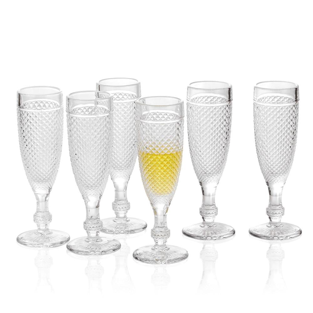 Clear 3-1/2-inch Wedding Champagne Glass Bubbles 36-Count 