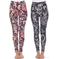 thumbnail image 5 of White Mark Women's Plus Size Pack of 2 Printed Leggings, 5 of 10