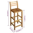 thumbnail image 2 of vidaXL Bar Chairs 2 pcs Solid Acacia Wood, 2 of 3