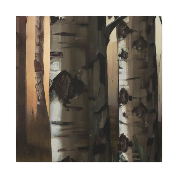 Birch in Steampunk Time - Canvas