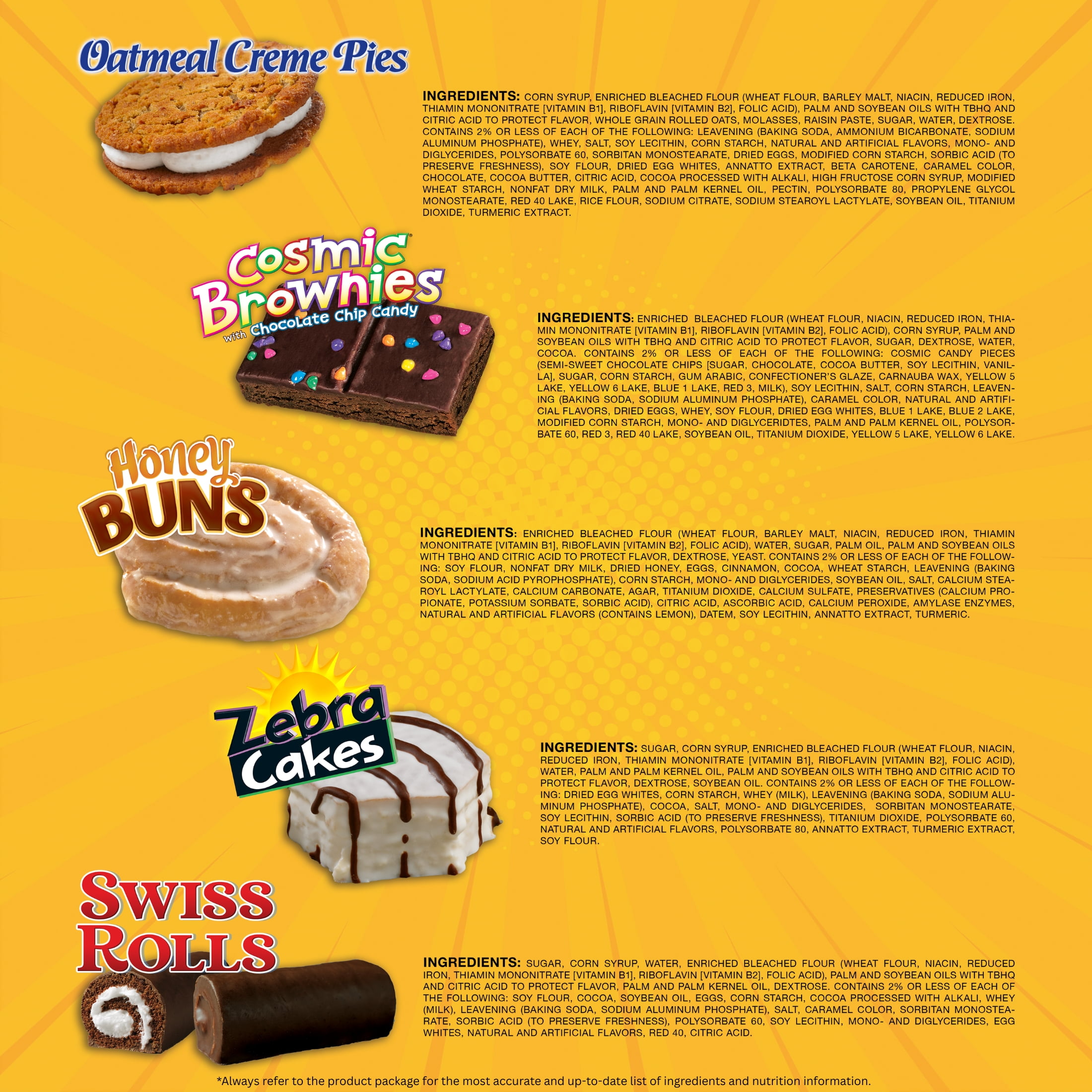 Little Debbie Snack Cake Variety Pack - 6 Box Assortment