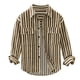 thumbnail image 1 of Camisas s Para Hombre Manga Corta Camisa de estilo cargo a vintage de primavera y otoño para hombre Camisa de manga larga suelta para hombres (Coffee, M), 1 of 7