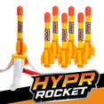 thumbnail image 3 of Hypr Rocket Launcher Original Refill Pack - 6 Patented Designed Rockets Only Aerodynamic Rocket Head High-Performance Fins Soars 500 Feet Durable Outdoor Toy for Kids Christmas/Birthday Gifts, 3 of 5