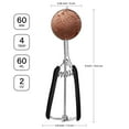 thumbnail image 4 of Cookie Scoop 4 Tbsp, TJ POP Professional Stainless Steel Ice Cream Scoop 60 mm, Soft Grips, Quick Trigger Release, 60 ml, 4 of 11