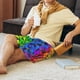 thumbnail image 5 of Balery Multicolored Butterflies Pantalones cortos de pijama de punto de algodón para hombre con cinturilla y bolsillos-Medium, 5 of 6