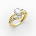 thumbnail image 2 of OMRE 925 Sterling Silver and 10K Yellow Gold Genuine Pearl and June Birthstone Ring Women, 2 of 4