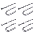 thumbnail image 1 of 4X Cadena de Joyeria de Hombres y Mujeres, Collar de Acero Inoxidable, Plata - Anchura 3mm - Longitud 70cm, 1 of 3