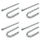 thumbnail image 1 of 4X Cadena de Joyeria de Hombres y Mujeres, Collar de Acero Inoxidable, Plata - Anchura 3mm - Longitud 70cm, 1 of 3