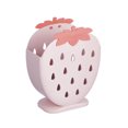 thumbnail image 3 of Wosthever Jaula para palillos de fresa TureClos, caja de drenaje de plástico, soporte para cuchara, tenedor, organizador de utensilios para el Organizadores de utensilios de cocina Rosa claro, 3 of 6