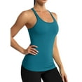 thumbnail image 4 of Charmo Women's Ribbed Camisole Workout Tank Tops with Built in Bra Basic Undershirt, 4 of 7