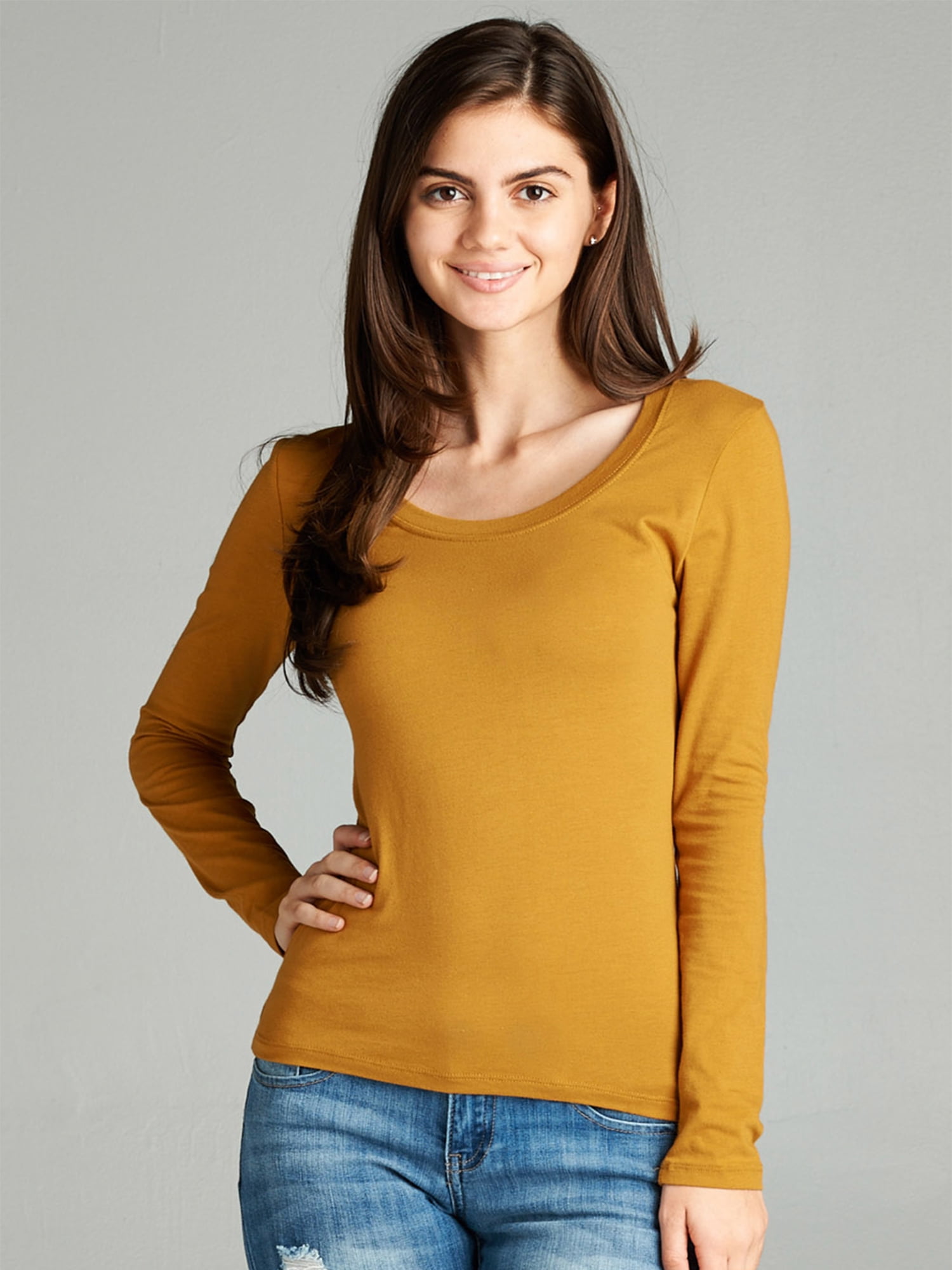 yellow t shirt women's walmart
