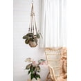 thumbnail image 2 of Plant Hanger Hanging Basket for Indoor Planter Flower Pot Holder Jute Rope with Beads 90cm, 2 of 4