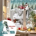 thumbnail image 5 of Christmas Truck Snowman Tie Up Valances Curtain, Xmas Tree Snowflakes Animal Teal Adjustable Rod Pocket Short Window Treatment Tie Up Curtains Valances for Kitchen Living Room Bathroom 42x18 Inches, 5 of 9