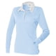thumbnail image 1 of Front Row- Polo liso de manga larga con cuello tipo rugby para mujer (Azul cielo), 1 of 1