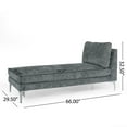 thumbnail image 5 of Noble House Niles Indoor Fabric Upholstered Chaise Lounge, Gray, 5 of 7