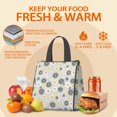 thumbnail image 5 of Daisy Pioneer Flower and Gray Daisies Insulated Lunch Bag for Women Men, Large Portable Soft Cooler Tote, Thermal Food Storage Bag with Pearl Cotton, 8.66L, 8.75"x5.75"x9.5", 5 of 6