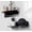 Black, variant on ANHXN Floating Shelves Wall Mounted - Easily Expand Wall Space - Acrylic Hanging Shelves for Bedroom, Gaming Room, Living Room, Bathroom