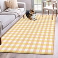 thumbnail image 2 of Buffalo Plaid Kitchen Runner Rug 2.7x5 Washable Runners for Hallway Non Slip Farmhouse Yellow Checkered Vintage Rustic Large Area Rug Indoor Carpet for Bathroom Laundry Entryway Bedroom Living Room, 2 of 9