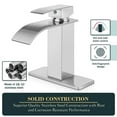 Vesteel Bathroom Faucet, 18/10 Stainless Steel Single Handle Waterfall