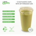 thumbnail image 3 of [350 Pack] 14 oz Cups | Iced Coffee Go Cups and Sip Through Lids | Cold Smoothie | Plastic Cups with Sip Through Lids | Clear Plastic Disposable Pet Cups | Ideal for Parfait, Juice, Soda, Party Cups, 3 of 5