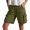 Army Green, variant on Cargo Shorts for Women Multi Pockets Faux Denim Jean Shorts Elastic Waist Stretchy Straight Leg Summer Shorts (XL, Light Blue)