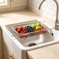 thumbnail image 5 of Expandable Over-the-Sink Colander, Stainless Steel Adjustable Strainer Basket with Extendable Handles, Multipurpose Kitchen Drainer for Washing Fruits, Vegetables, Pasta, Dishes & Food Prep, S, 5 of 6