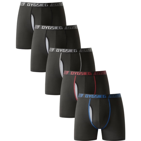 Calzoncillos tipo bóxer OygSieg para hombre, bolsa de soporte total, paquete de 5