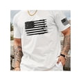 thumbnail image 1 of Camiseta de algodón puro para hombre con estampado de bandera estadounidense, diseño clásico, manga corta, cuello redondo, ajuste cómodo y moderno., 1 of 7