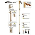 thumbnail image 4 of FOREST PILOT Trekking Poles- 1-pc Pack - Adjustable Hiking or Walking Stick –Strong, Natural Beech Wood - Quick Adjust Flip-Lock - Beech Wood Grip, Leather Strap (Brown), 4 of 6