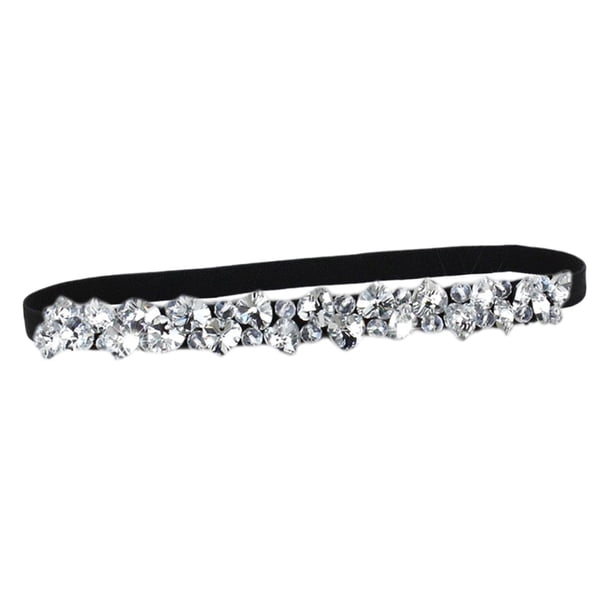 Pretina, con de imitación/elástico/moda/lujo/faja para damas de honor para bodas, fiestas de cumpleaños, cócteles, ocasiones formales, de imitación blancos Baoblaze Pretina de diamantes de imitación