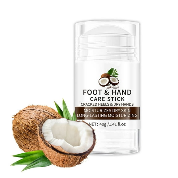 HHBEAUTY Cracked Heel Repair Balm Stick for Dry Cracked Feet Treatment, Coconut Scent, Moisturizing Foot Balm, Rolls On