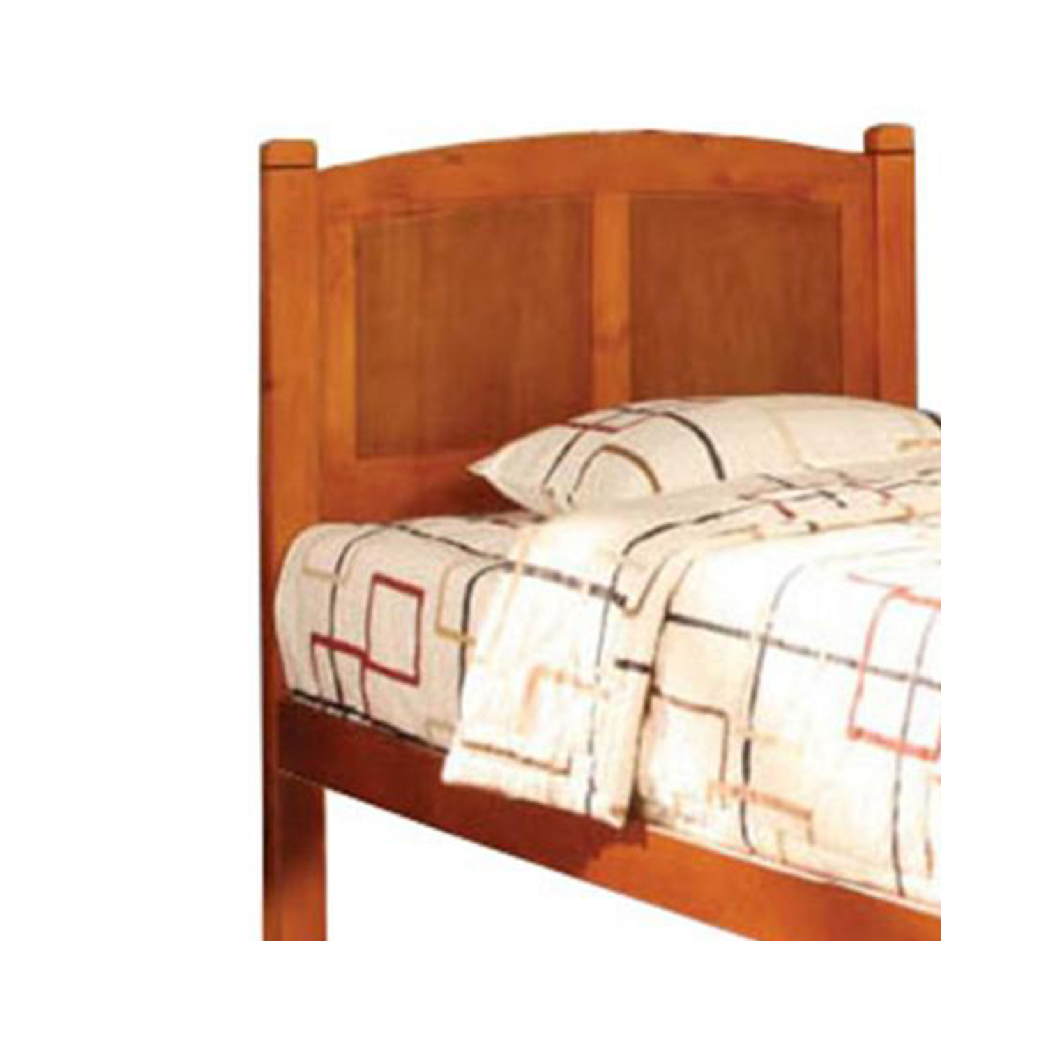 Benjara Wooden Twin Bed with Panelled Headboard and Footboard, Brown - image 5 of 6