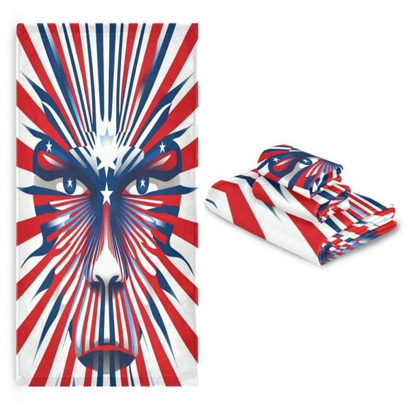 3 Pack Towel Set with Bath Towels, Hand Towels & Washcloths for Everyday Use Striped Mask