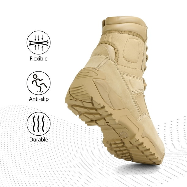 NORTIV 8 Mens Desert Military Combat Tactical Work Boots  display picture 1