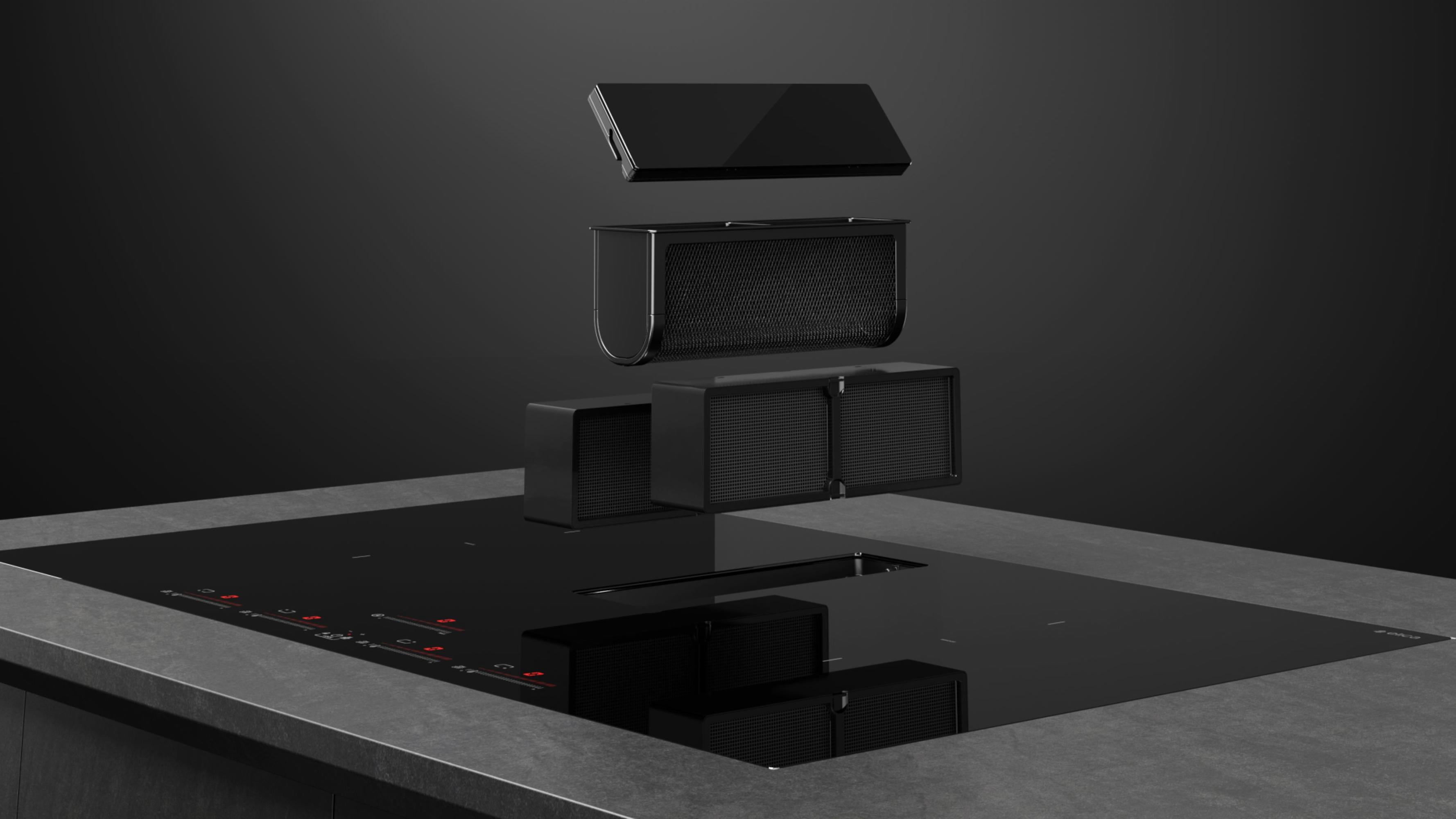 Elica Enf436 Nikola Tesla Flux Series 36" Wide 4 Burner Induction Cooktop - Black