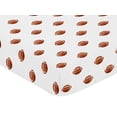 thumbnail image 3 of Sweet Jojo Designs Watercolor Sports Theme Brown and White Fitted Crib Sheet, 3 of 6