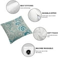 thumbnail image 4 of BANET  Turquoise Pillow Sham, Abstract Floral Flowers Pattern Classic Design Illustration, Decorative Standard King Size Printed Pillowcase White, 4 of 5