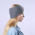 thumbnail image 4 of Bandeau Croisé Tricoté Automne Hiver pour Femmes, Bandeau de Sport Extensible et Chaud, 4 of 9